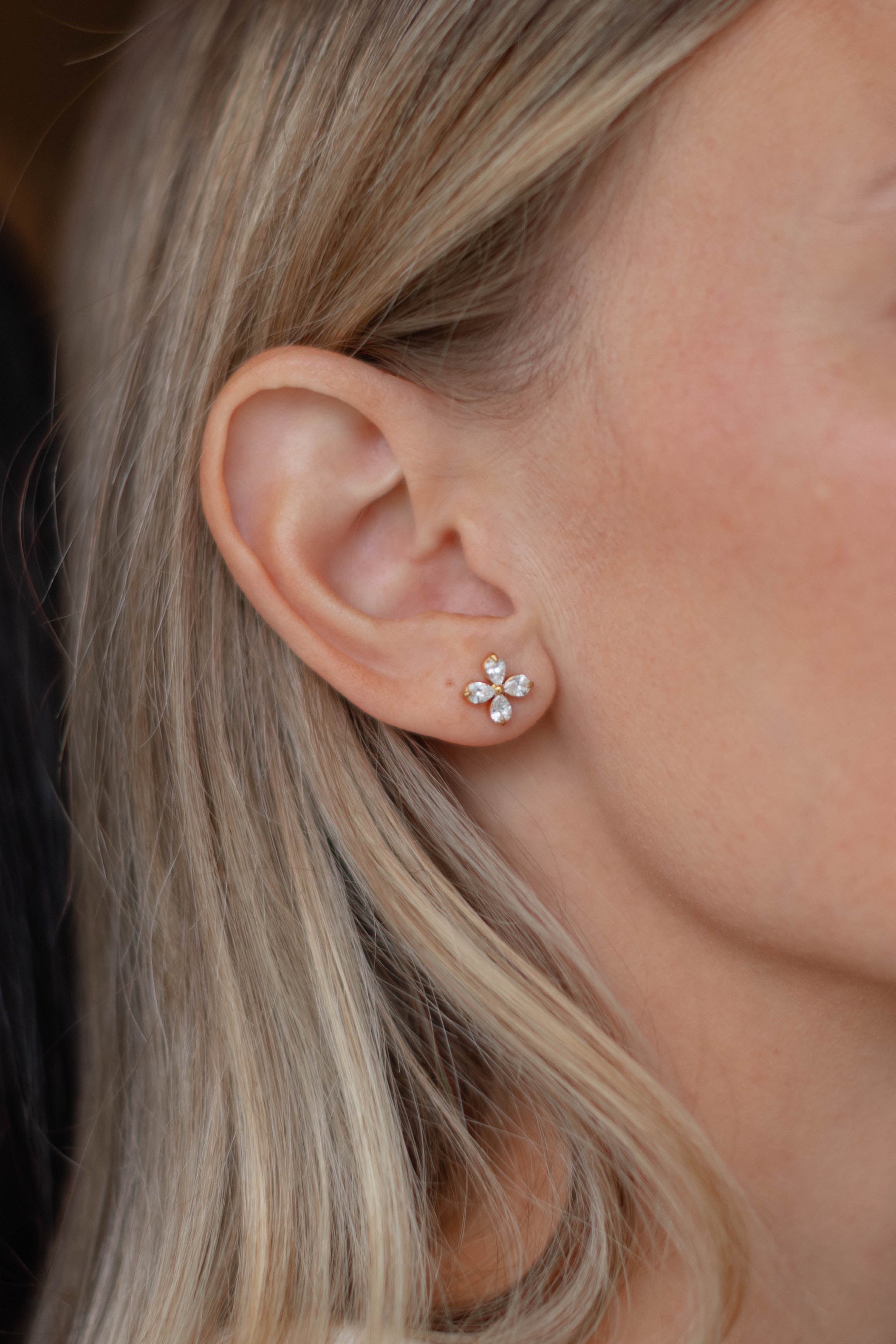 The Bloom Studs in Gold